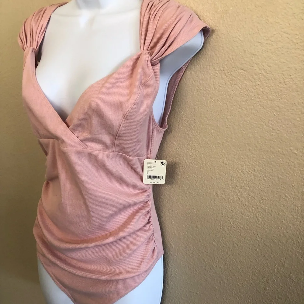 Free People Intimately FP Another Love Bodysuit in Silver Pink Size L - Picture 8 of 15
